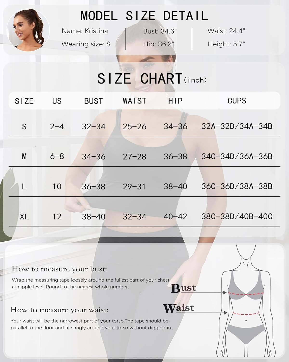 Sports Bras for Women High Support Longline Workout Tank Tops Built in Bra Strappy Yoga Padded Crop Top